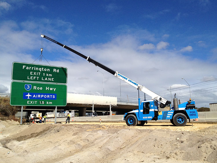 Sign removal at highways construction